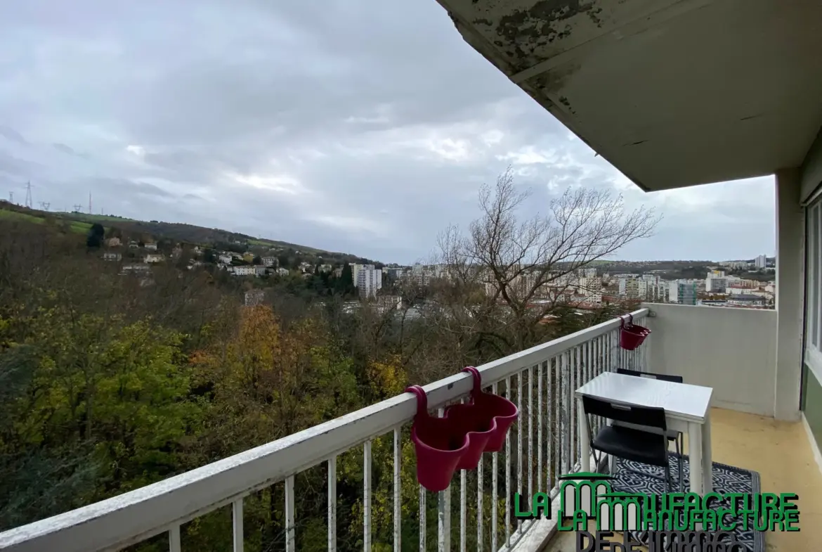 À vendre : Appartement F3 avec balcon, Parc du Portail Rouge, Saint-Étienne 