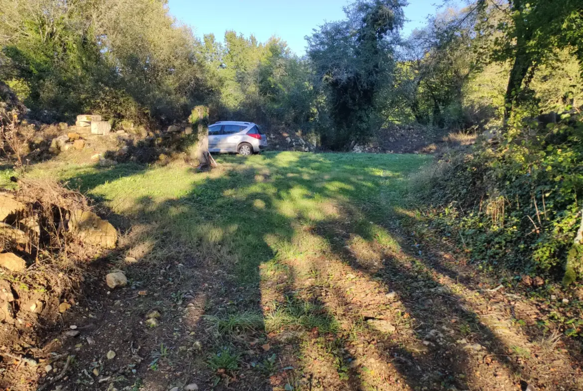 Terrain à bâtir de 3600 m² avec projet de construction en bois 