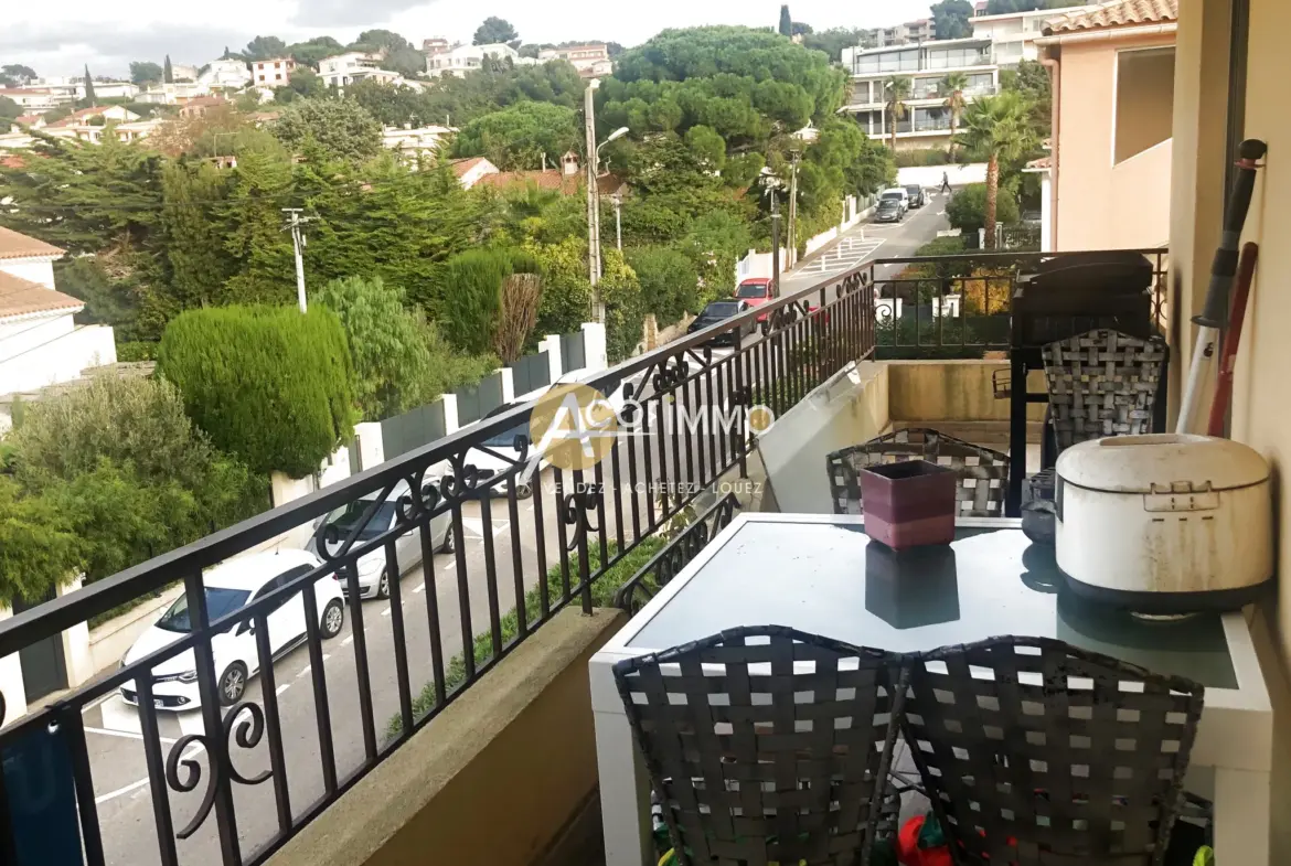 Appartement traversant T2/3 avec terrasse à Six Fours Les Plages 