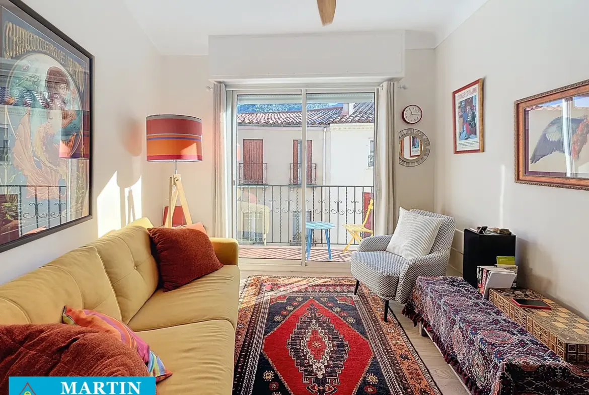 Appartement F2 Traversant avec Balcon à Amélie-les-Bains 