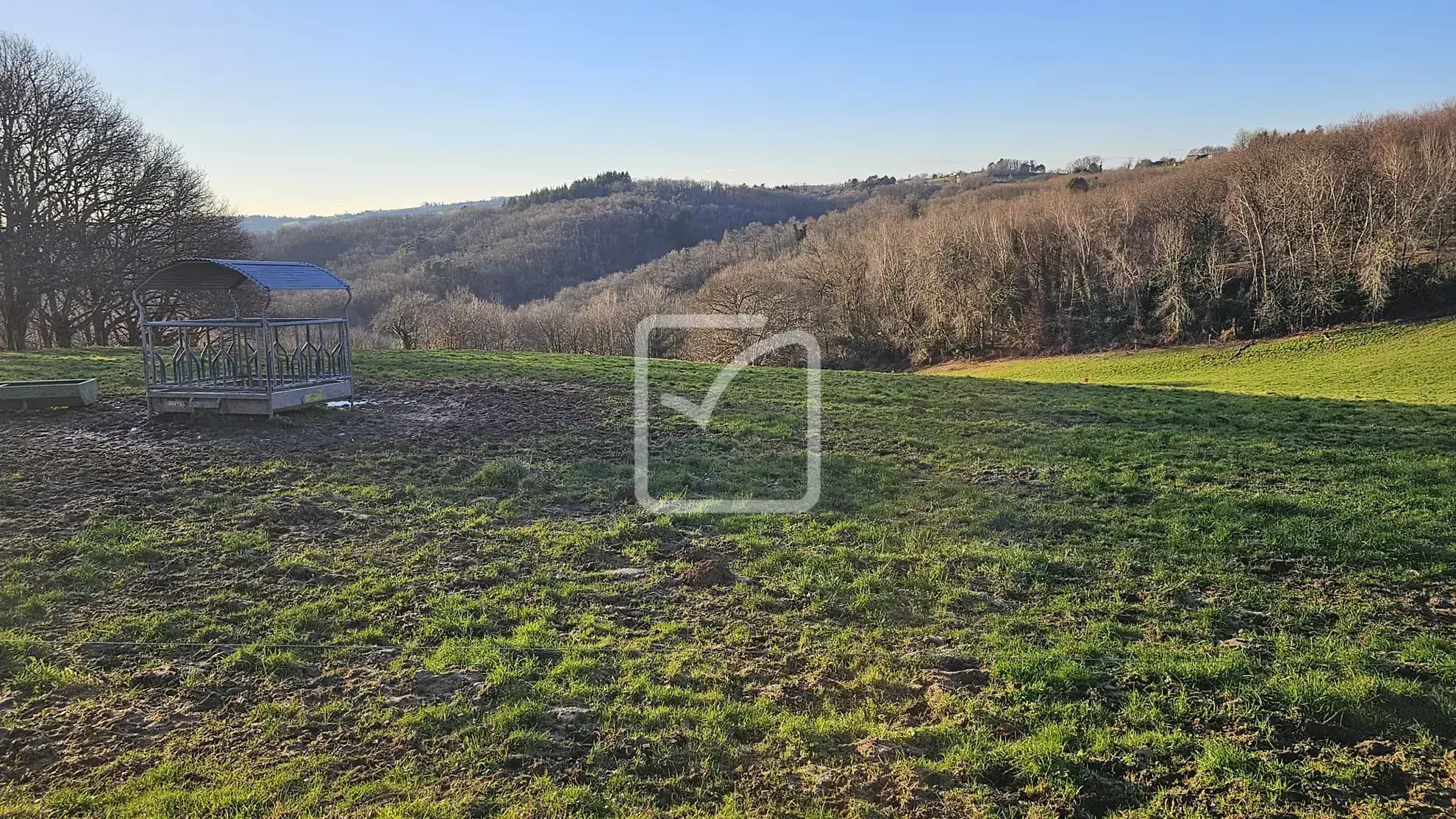 Terrain constructible de 1572 m² à Vignols avec vue dégagée 