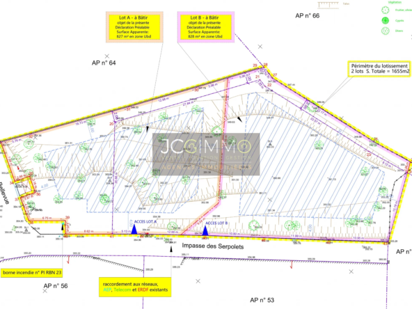 Terrain libre constructeur de 828 m² à Rocbaron