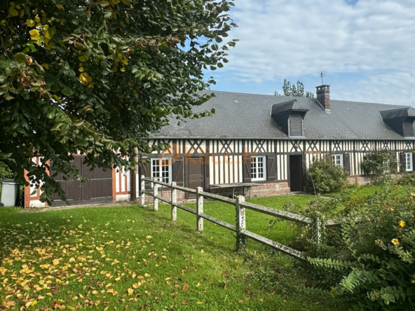 Longère rénovée 6 chambres avec jardin et garage à Luneray