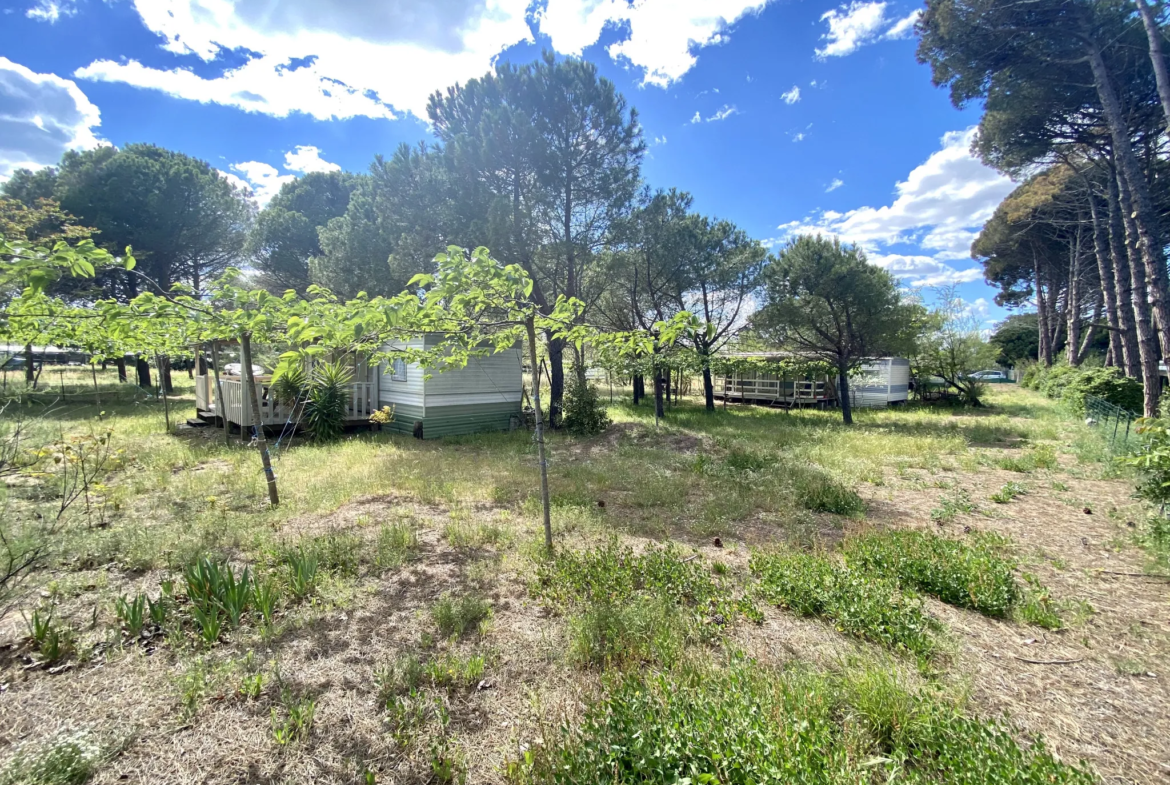 Terrain de Loisir de 1614 m² à Vias Plage avec 3 Mobilhomes 