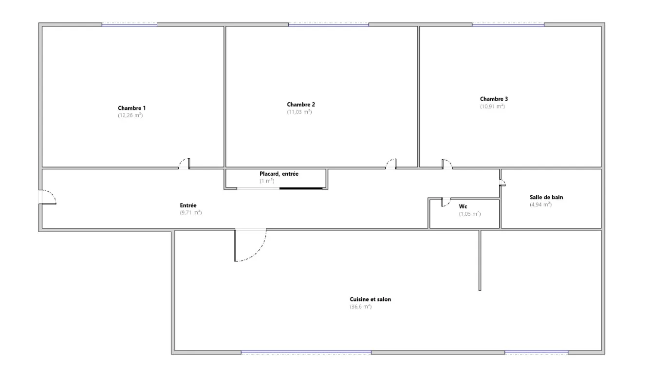 F4 traversant de 87,5 m² avec Terrasse et Garage à Clermont-Ferrand 