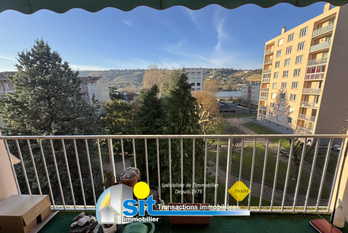 Appartement T4 lumineux à Vienne Sud avec balcon et ascenseur 