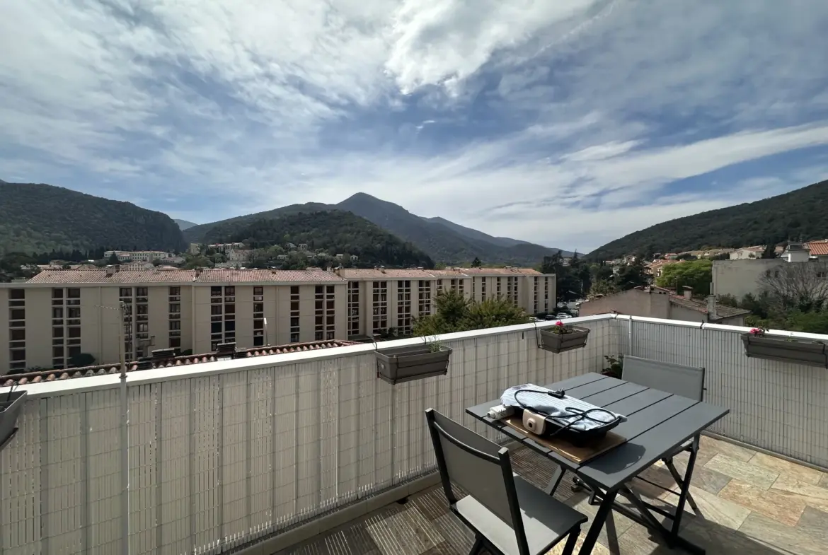 À vendre : Appartement F2 avec vue panoramique à Amélie-les-Bains 