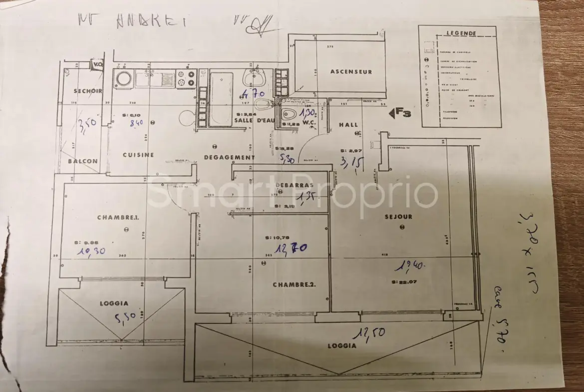 Appartement T3 avec vue mer à vendre à Bastia Sud - 192500 € 