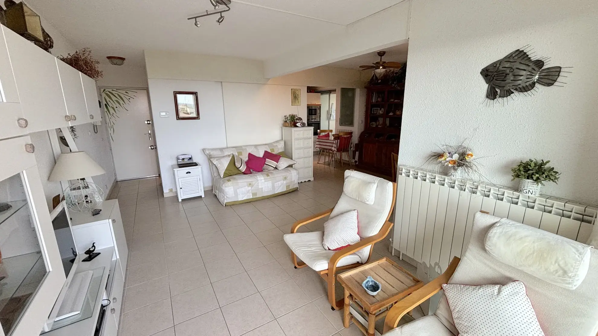 Grand F2 à Carnon-Plage avec Terrasse et Loggia Vue Mer 