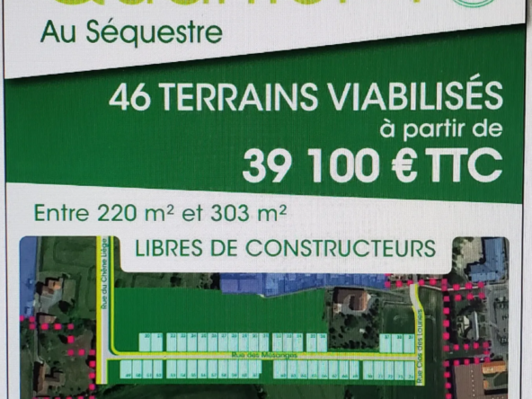 Terrains constructibles près d'Albi à partir de 39 100 €