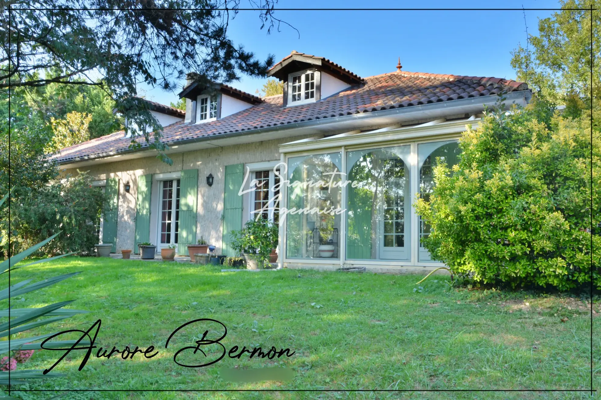 Vente d'une villa de 206 m2 avec parc arboré à Sérignac-sur-Garonne 