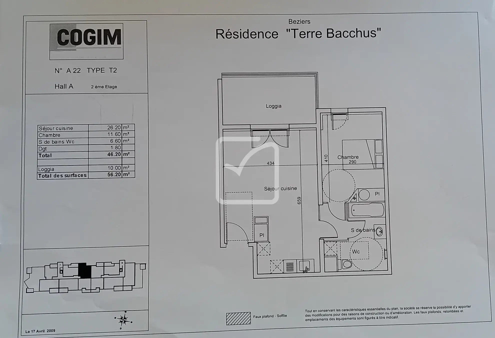 À vendre : Appartement T2 récent à Béziers avec loggia et parking 