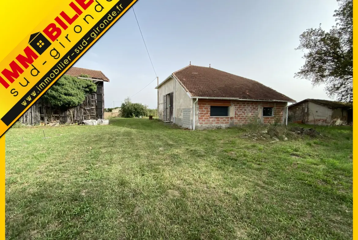 Maison en Pierre à Rénover à 10 Minutes de Langon 