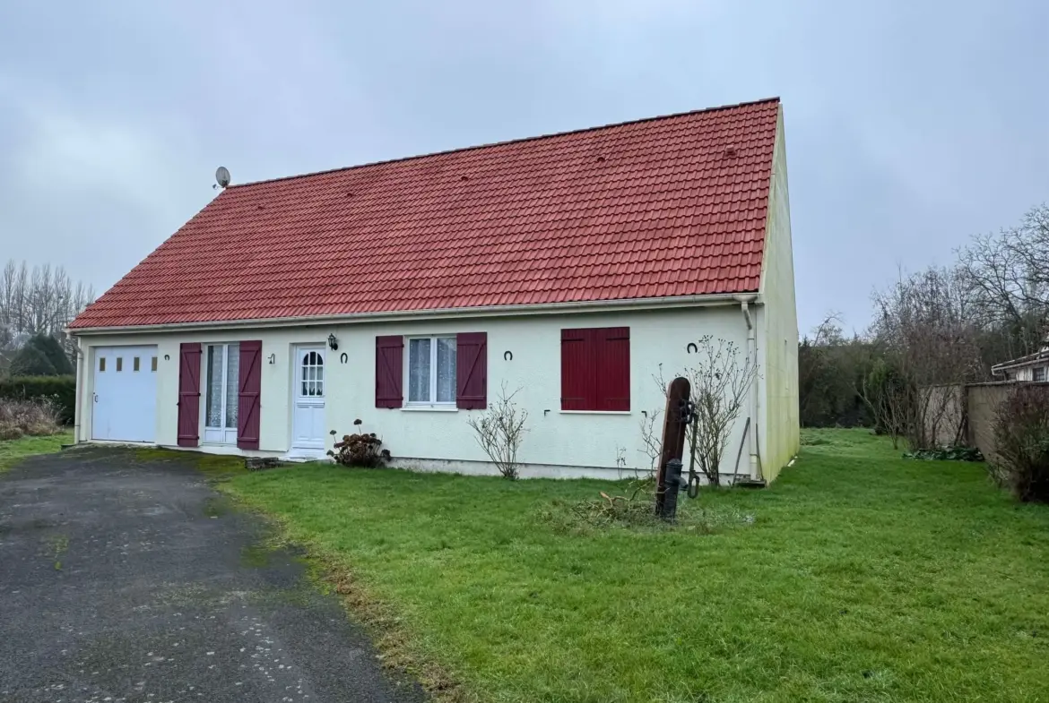 Pavillon individuel de plain-pied avec garage à Domart en Ponthieu 