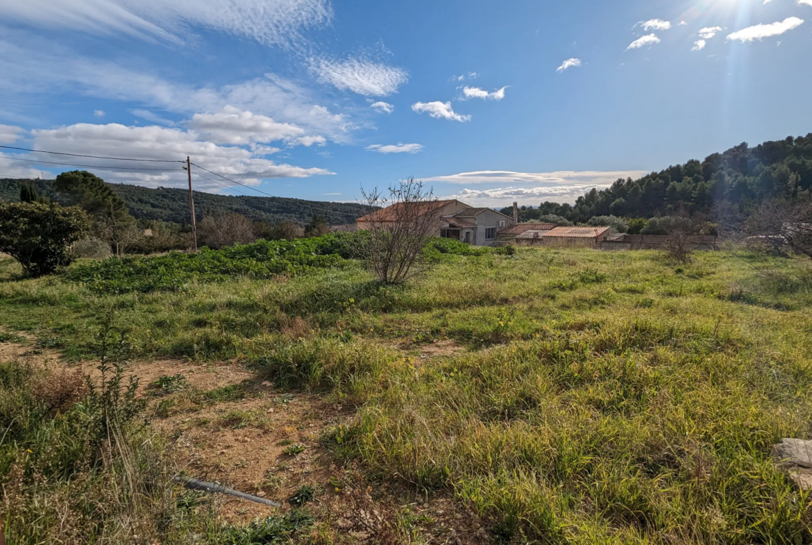 Villa plain-pied avec garage et terrain constructible à Bize-Minervois 