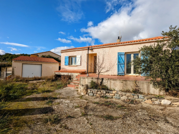 Villa plain-pied avec garage et terrain constructible à Bize-Minervois