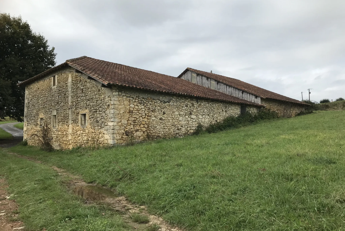 Charmante fermette avec terres à vendre à Bussac 