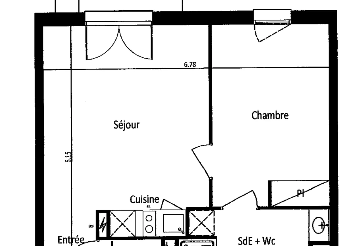 À vendre : Appartement lumineux de 41 m2 avec terrasse sud-ouest à Pessac 