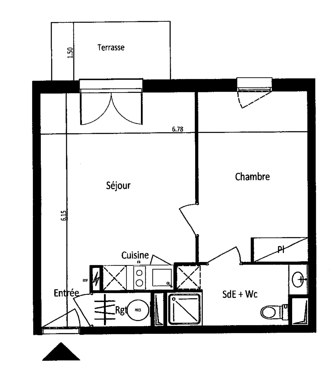 À vendre : Appartement lumineux de 41 m2 avec terrasse sud-ouest à Pessac 