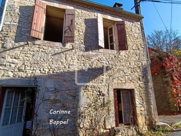 Maison à restaurer à vendre dans un hameau de Coulaures avec granges et parc