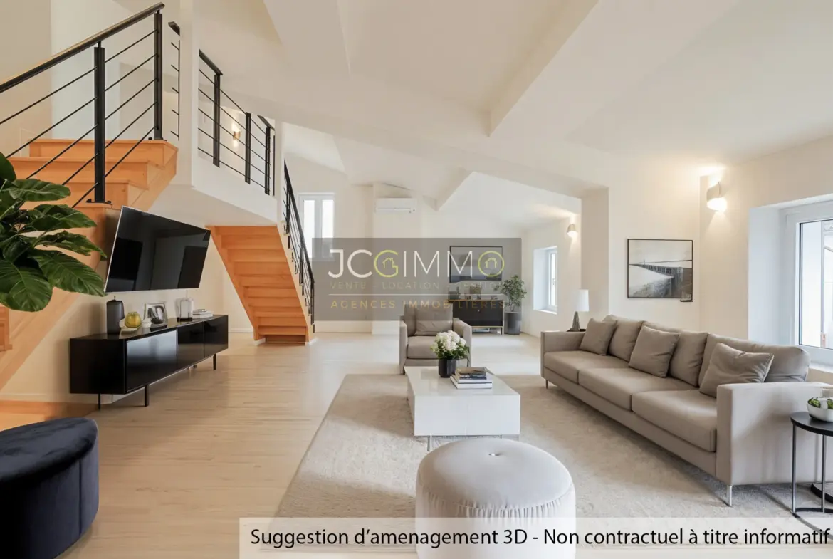 Superbe Loft Duplex T4 Rénové à Sollies Pont - 120 m² 