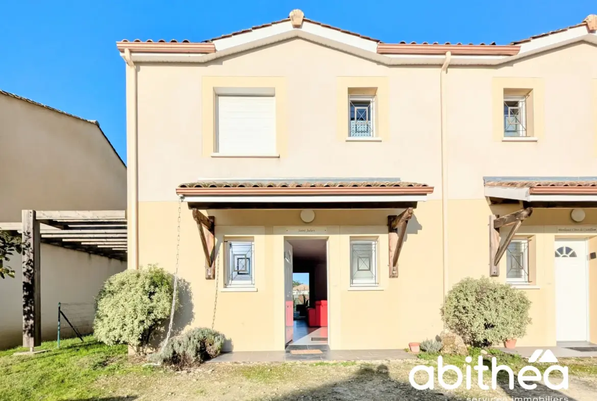 Maison mitoyenne récente (2014) à vendre à Libourne, entièrement meublée 