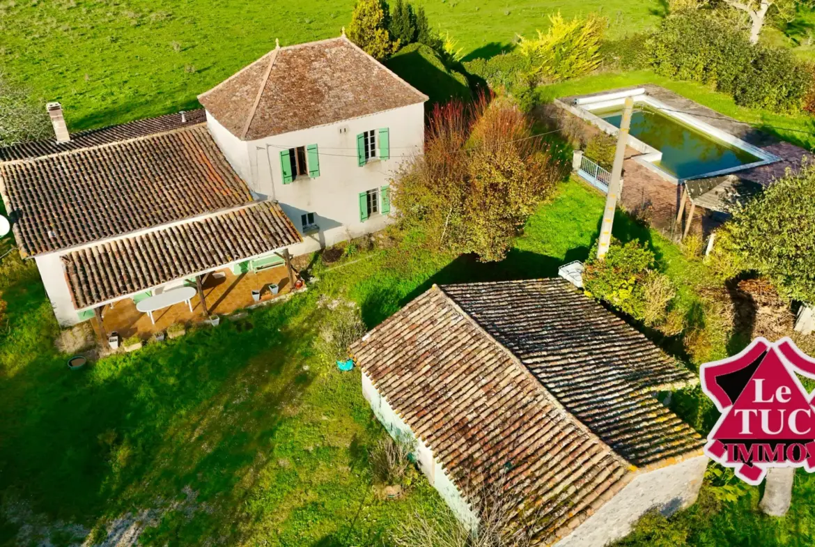 Propriété de campagne avec piscine à Monflanquin 