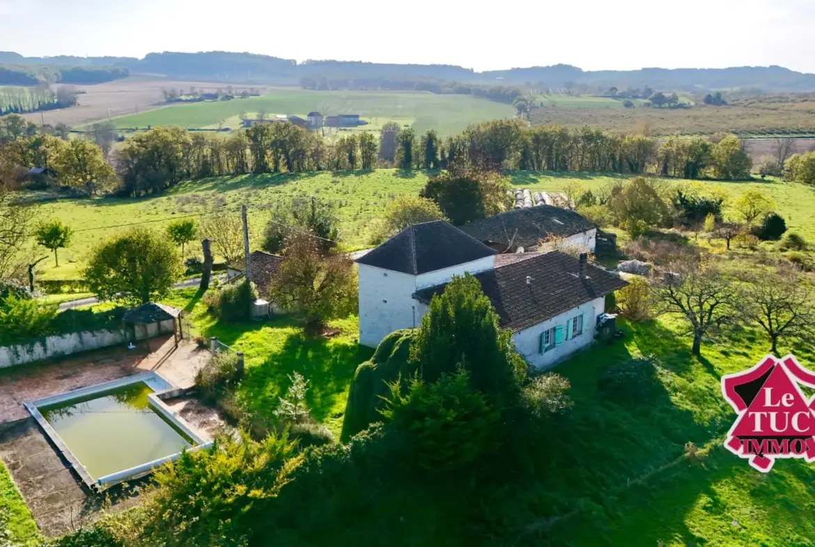 Propriété de campagne avec piscine à Monflanquin 