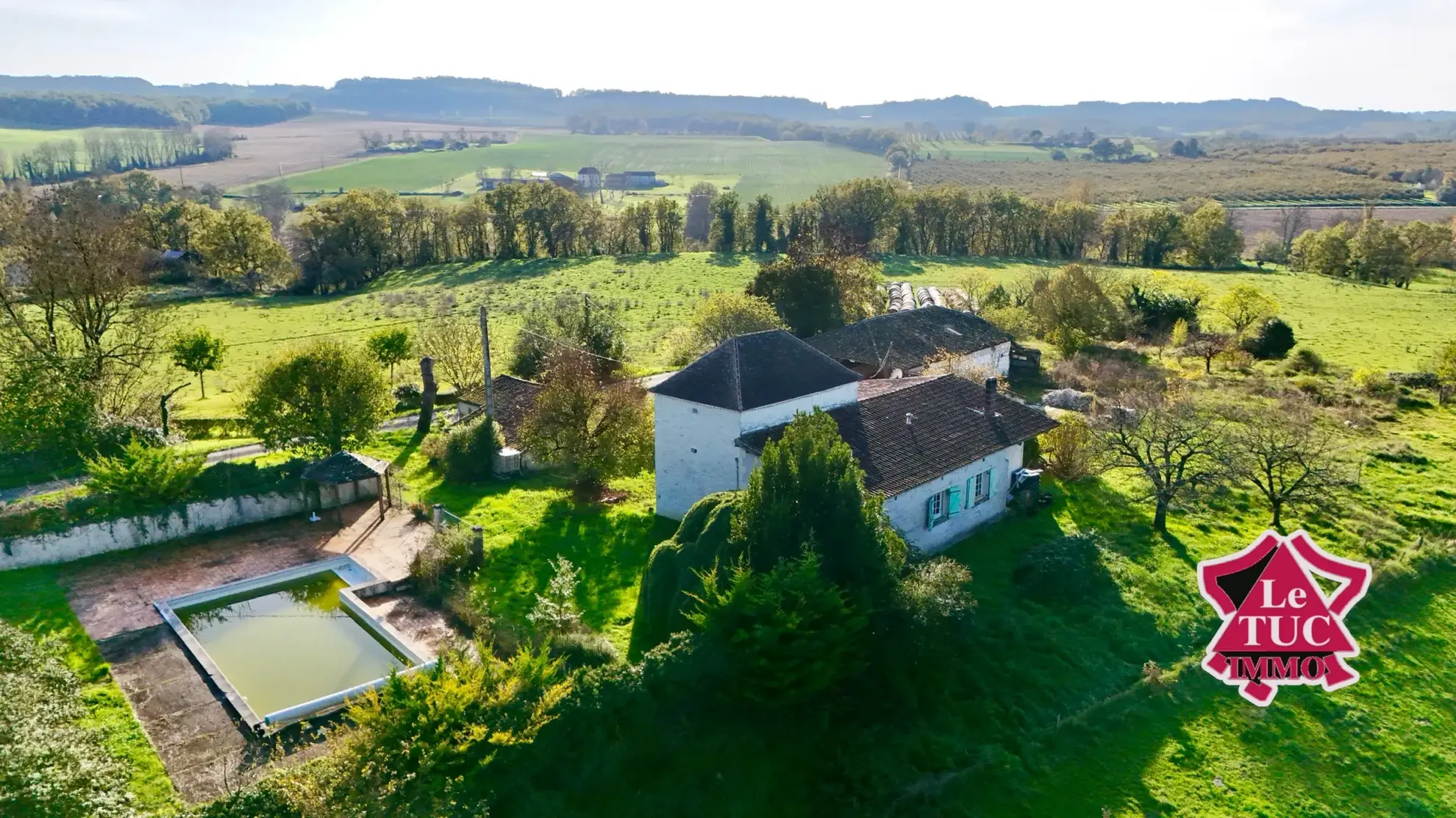 Propriété de campagne avec piscine à Monflanquin 