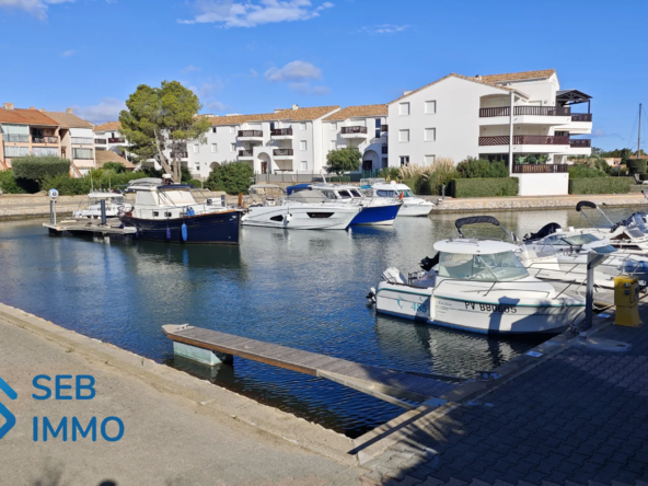 À vendre : Appartement 2 pièces meublé avec vue sur la lagune à St Cyprien