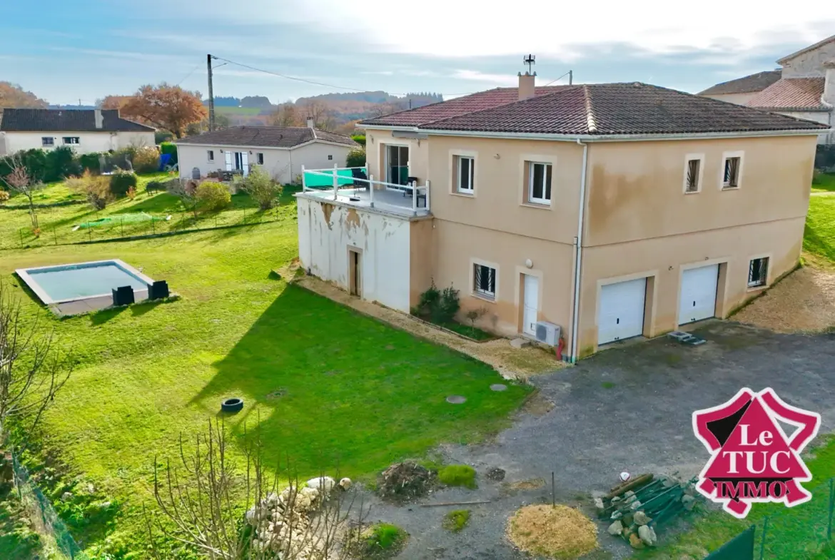 Maison contemporaine avec piscine chauffée à Massoules 