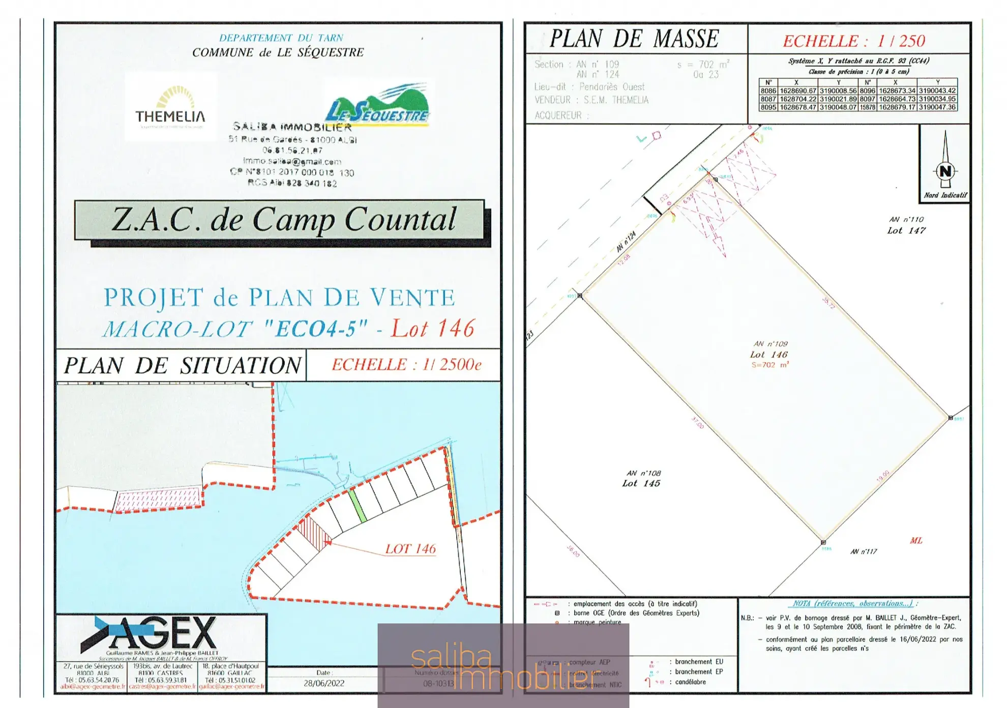 Terrain Viabilisé à Vendre proche Albi de 702 m² 