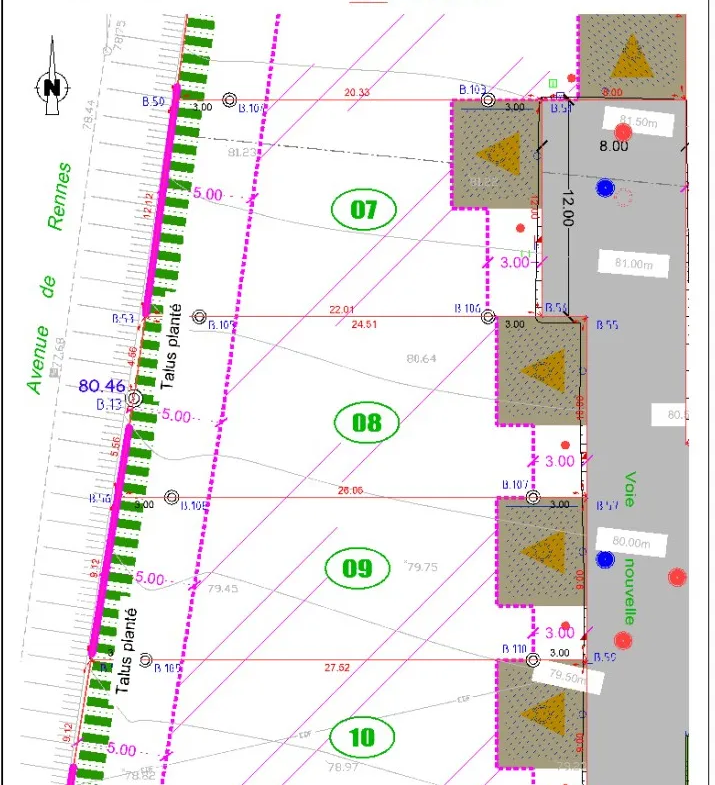 Vente terrain constructible de 241 m² à GUER (56380) 