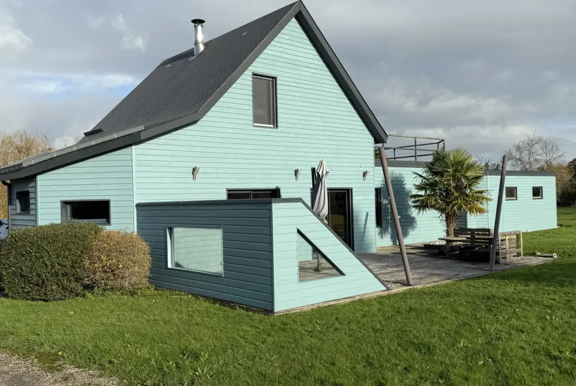 Maison familiale lumineuse à ossature bois à Saint Pierre sur Auge 