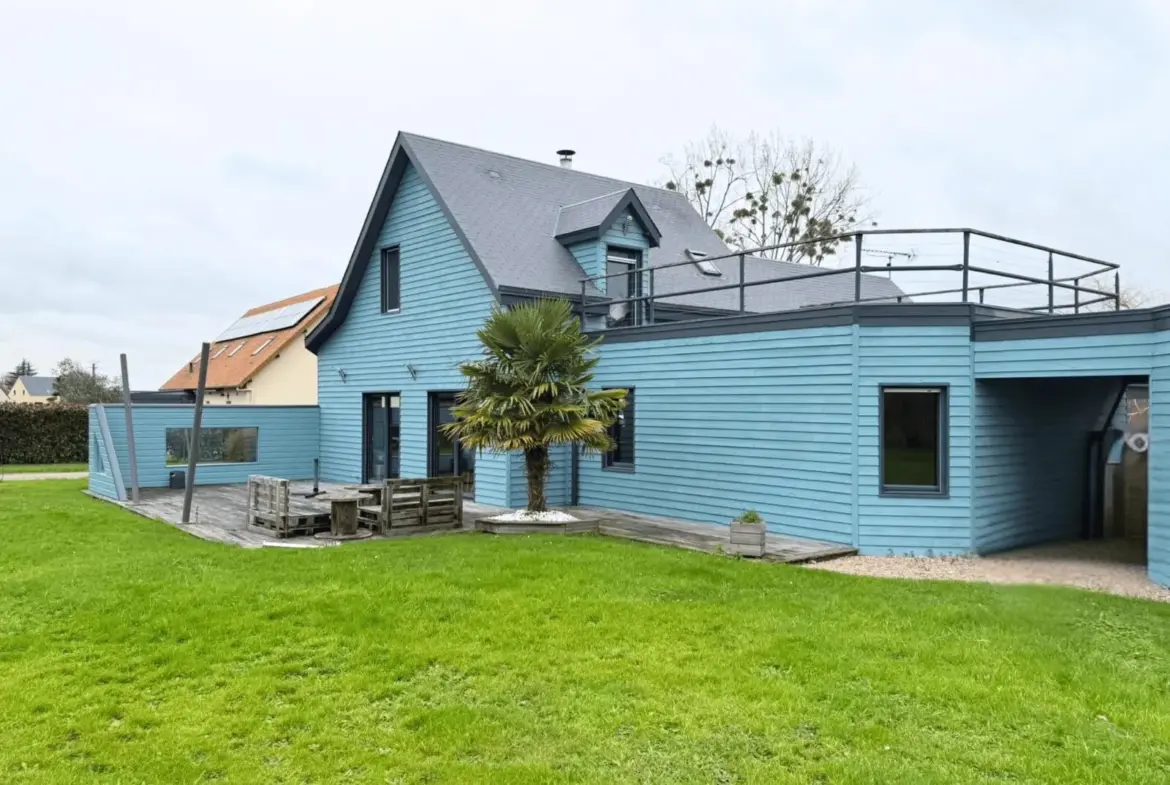 Maison familiale lumineuse à ossature bois à Saint Pierre sur Auge 