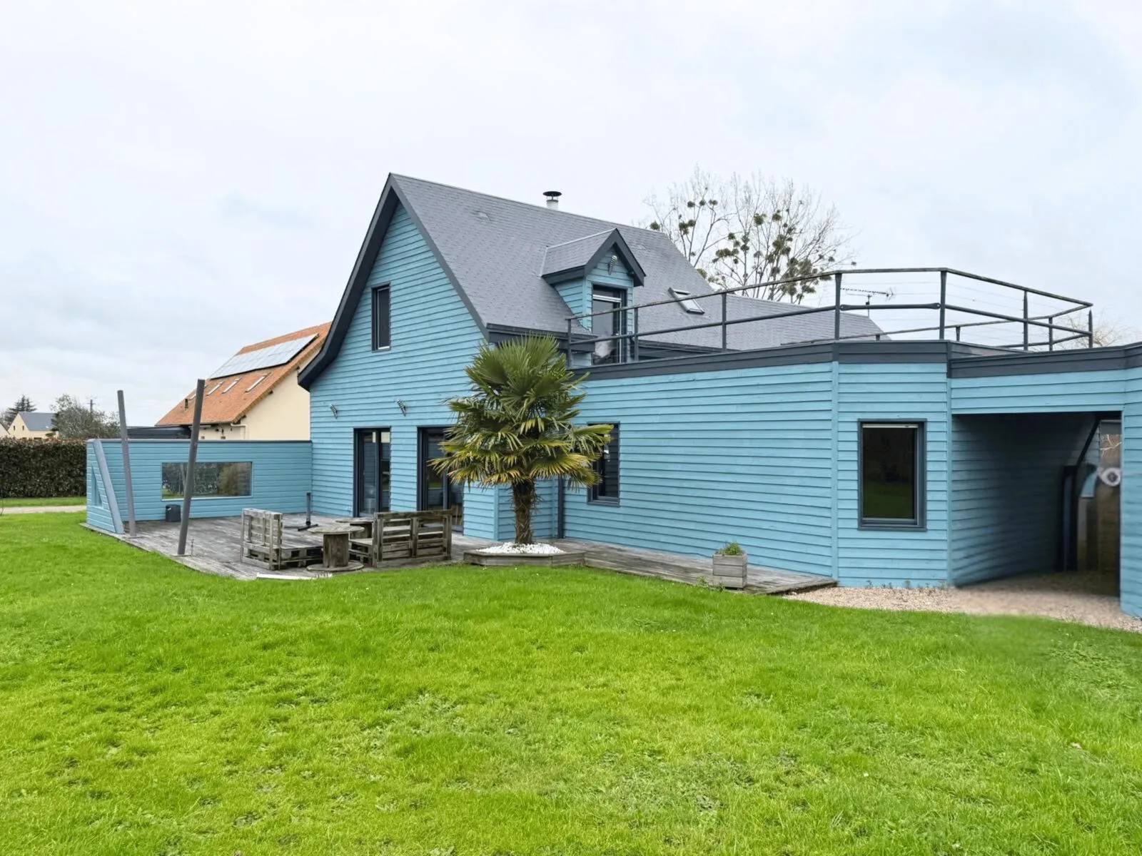 Maison familiale lumineuse à ossature bois à Saint Pierre sur Auge 