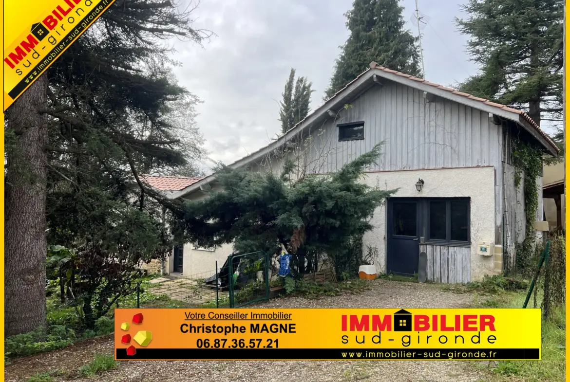 Maison en pierre avec jardin à Léogeats, près de Langon 