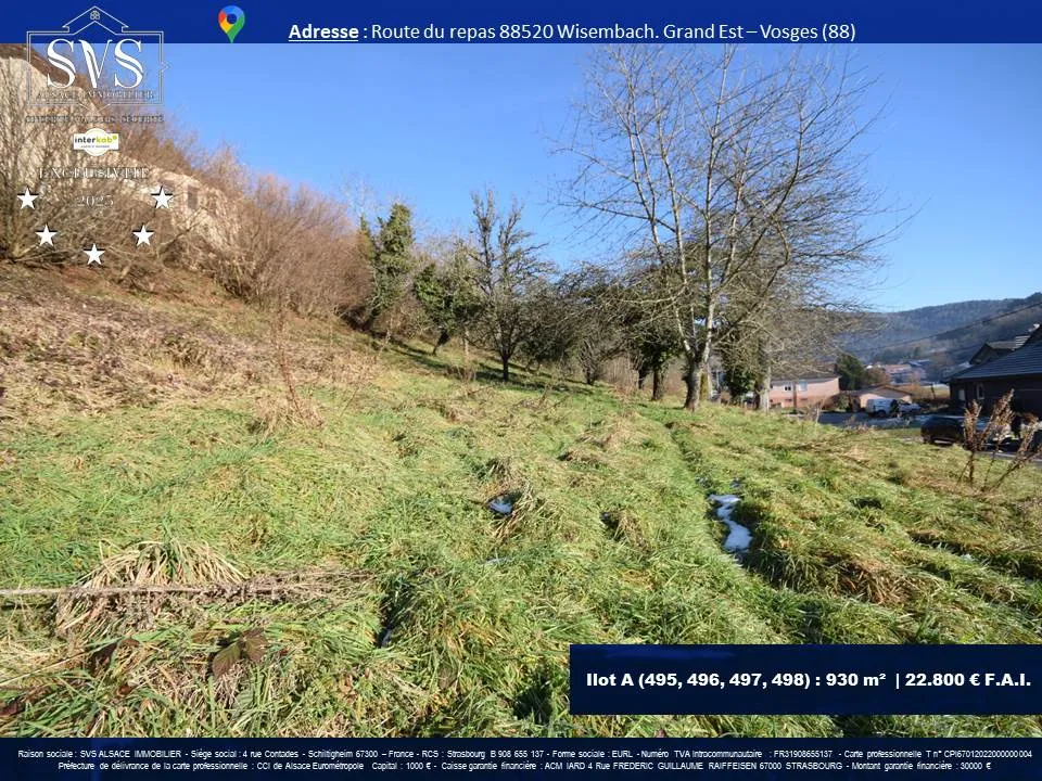 Terrains constructibles à vendre sur la commune de Wisembach 