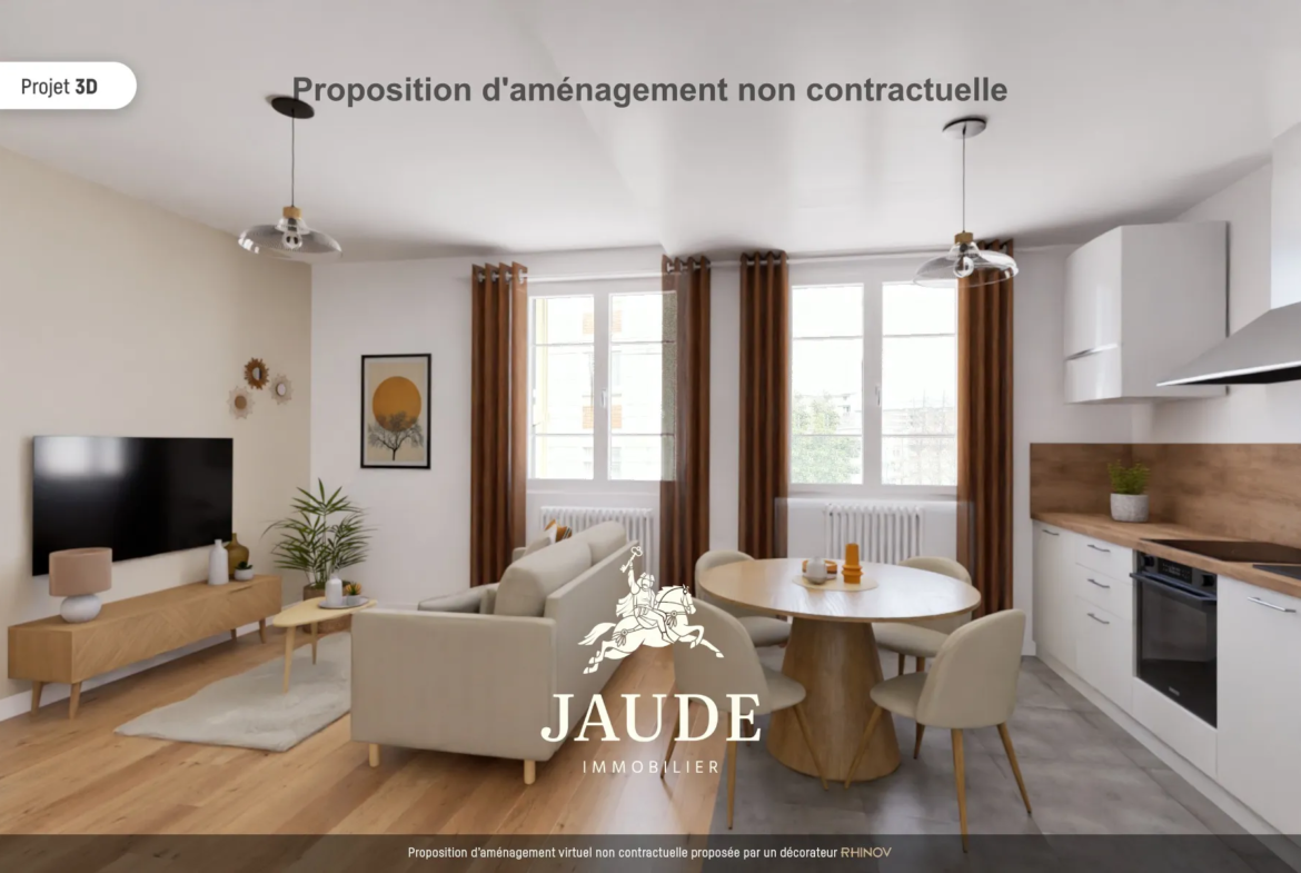 Vente appartement F3 de 53 m² à Chamalières 