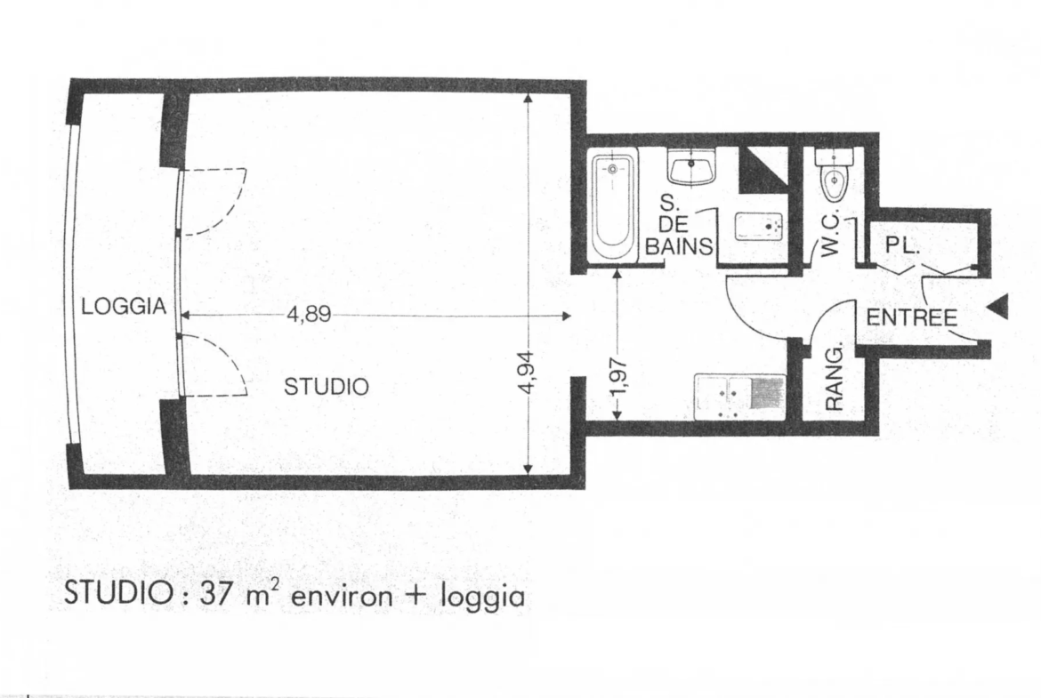 Vente d'un grand studio à Créteil avec vue dégagée 