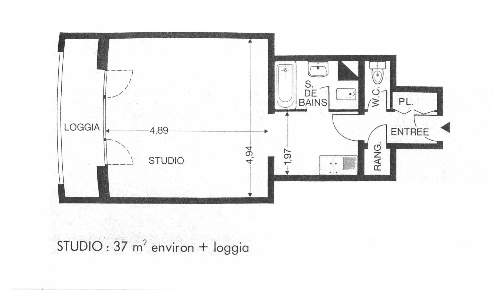 Vente d'un grand studio à Créteil avec vue dégagée 