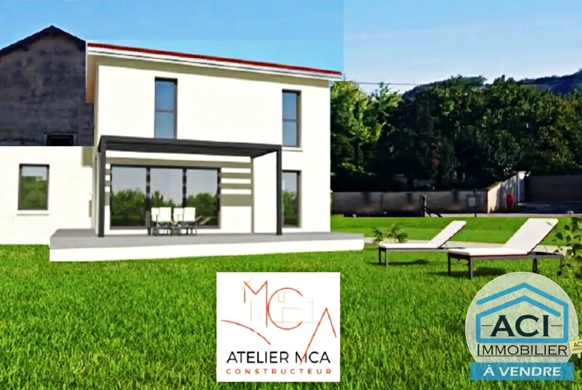 Terrain constructible de 943 m² au centre de Luzinay 