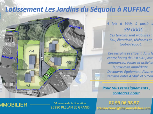 Terrain à bâtir de 474 m² à Ruffiac