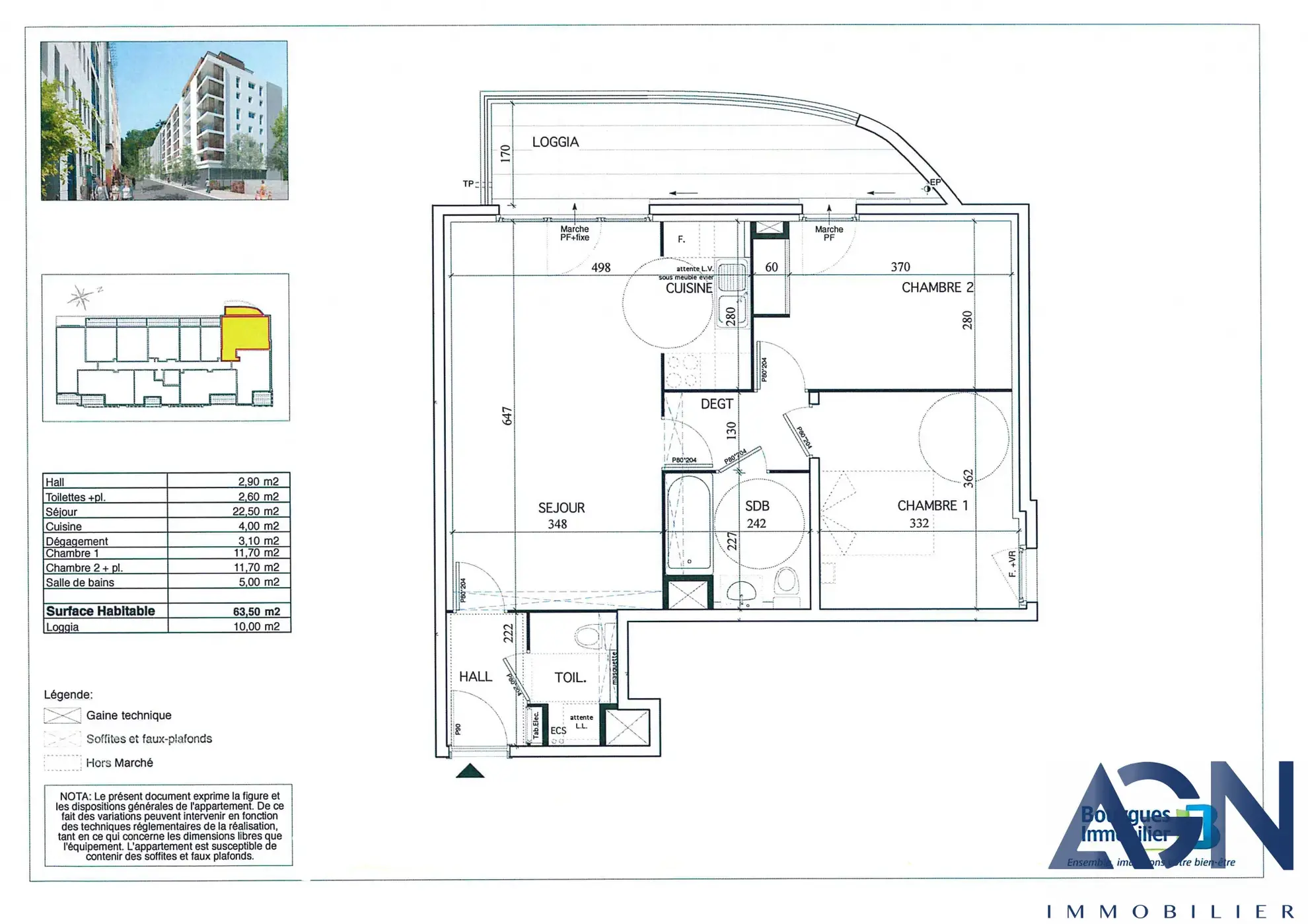 À vendre : Appartement T3 de 63,5 m² avec terrasse et garage à Montpellier 