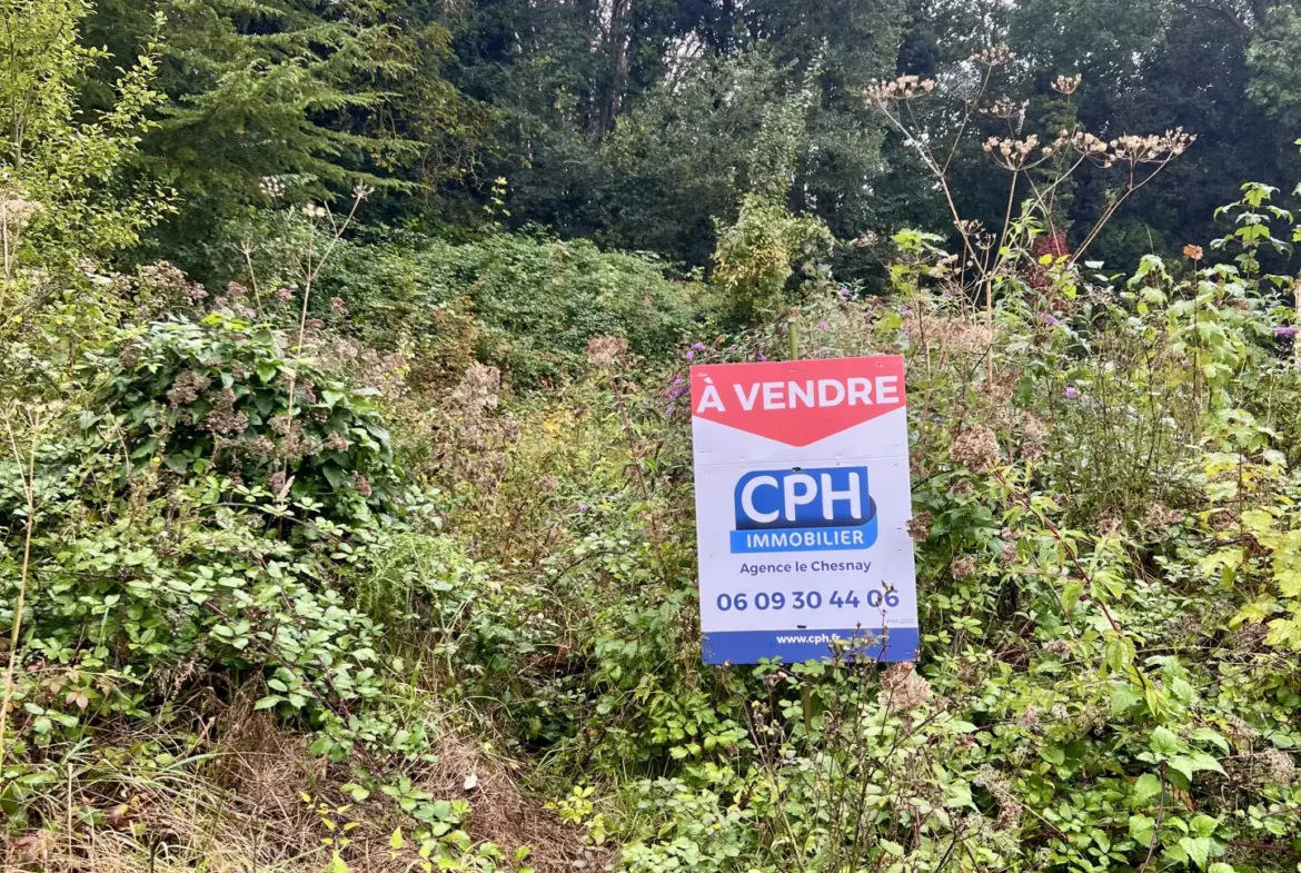 Terrain constructible de 509m² à Hardricourt avec vue sur les forêts 