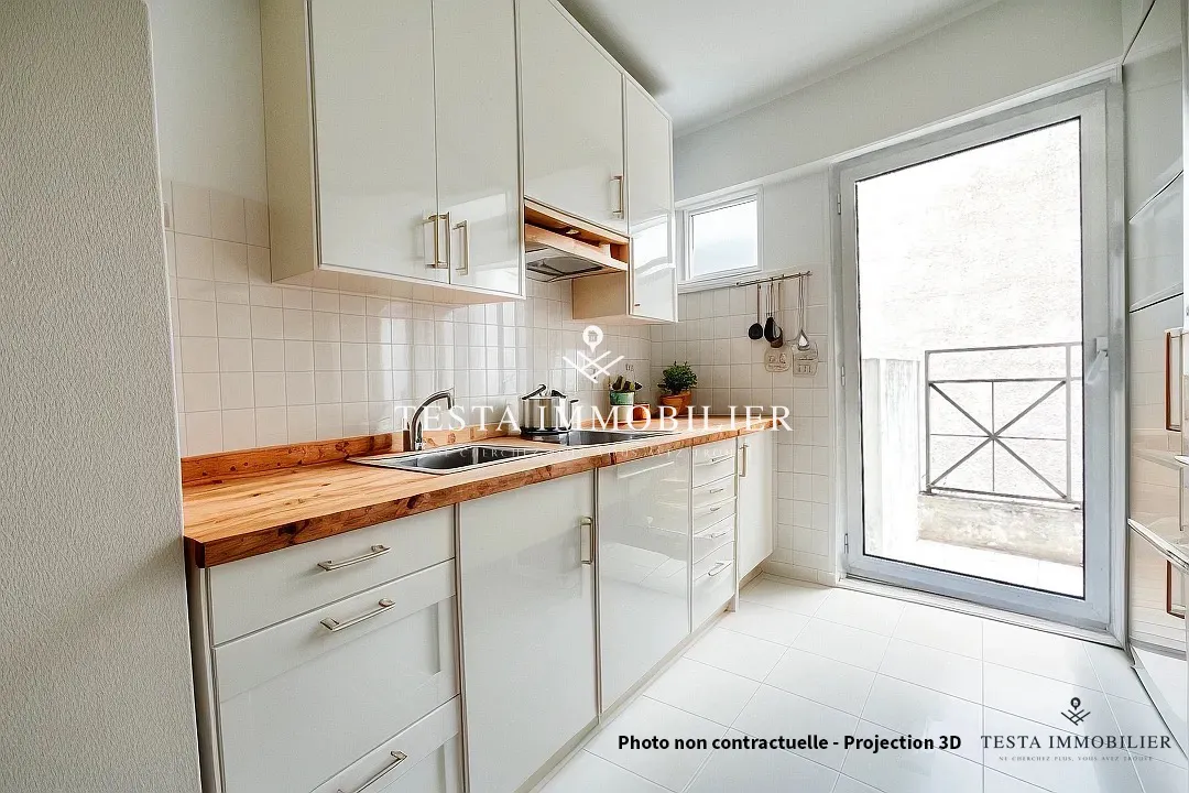 À vendre à Menton : Appartement 2 pièces transformable en 3 pièces 