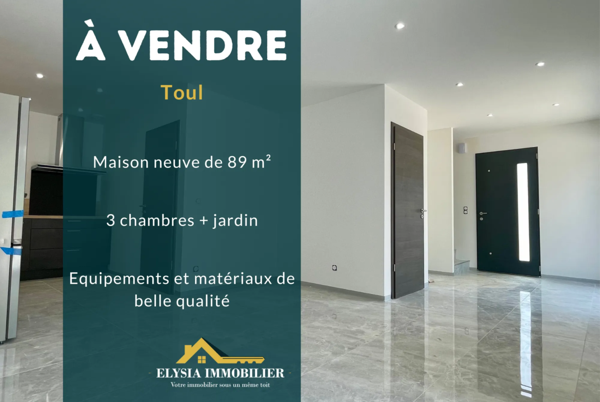 Maison 4 pièces neuve avec jardin à Toul - 89 m² 