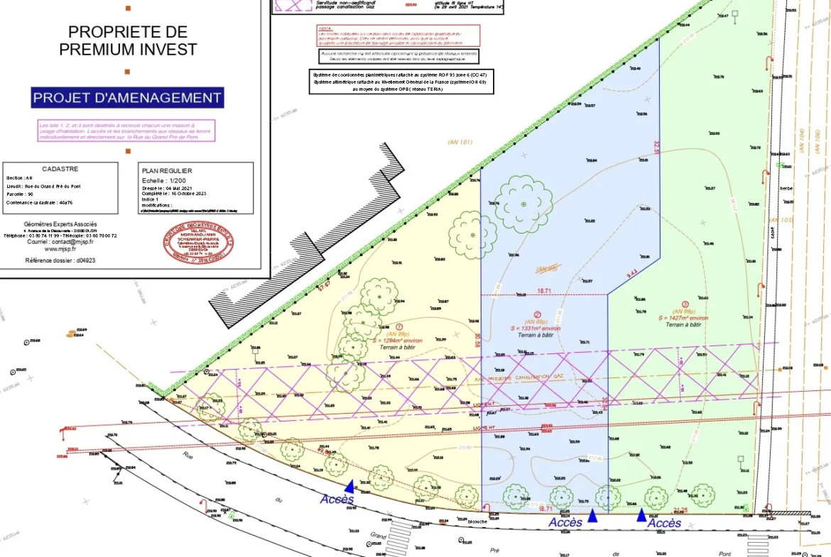 Terrain à bâtir de 1427 m² à Chevigny-Saint-Sauveur 