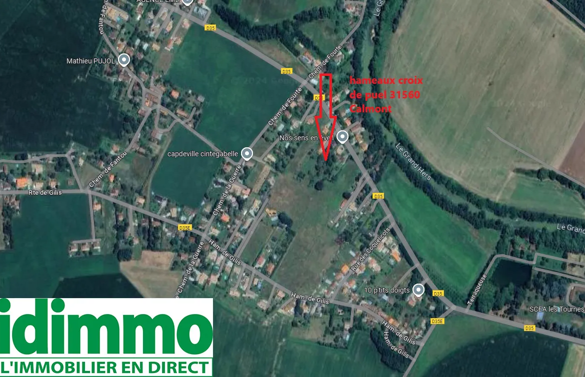 À vendre : Terrain constructible de 2174 m² à Calmont avec vue Pyrénées 