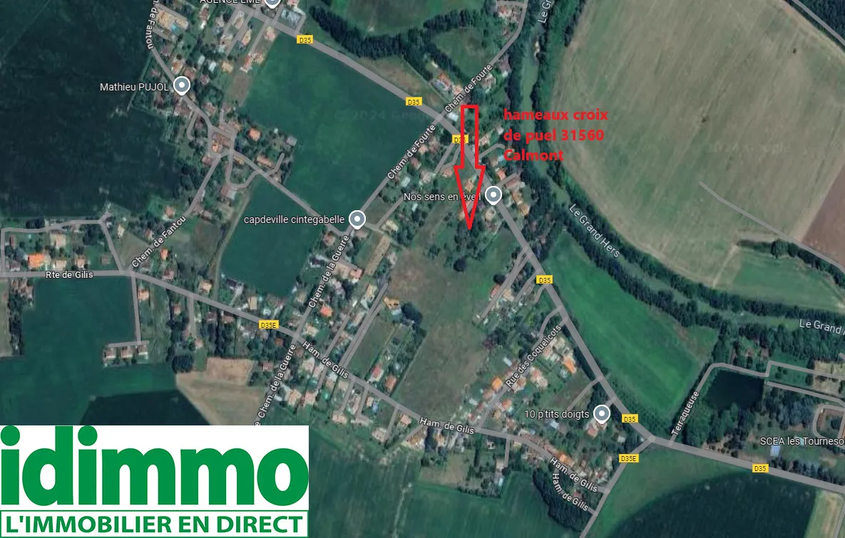 À vendre : Terrain constructible de 2174 m² à Calmont avec vue Pyrénées 